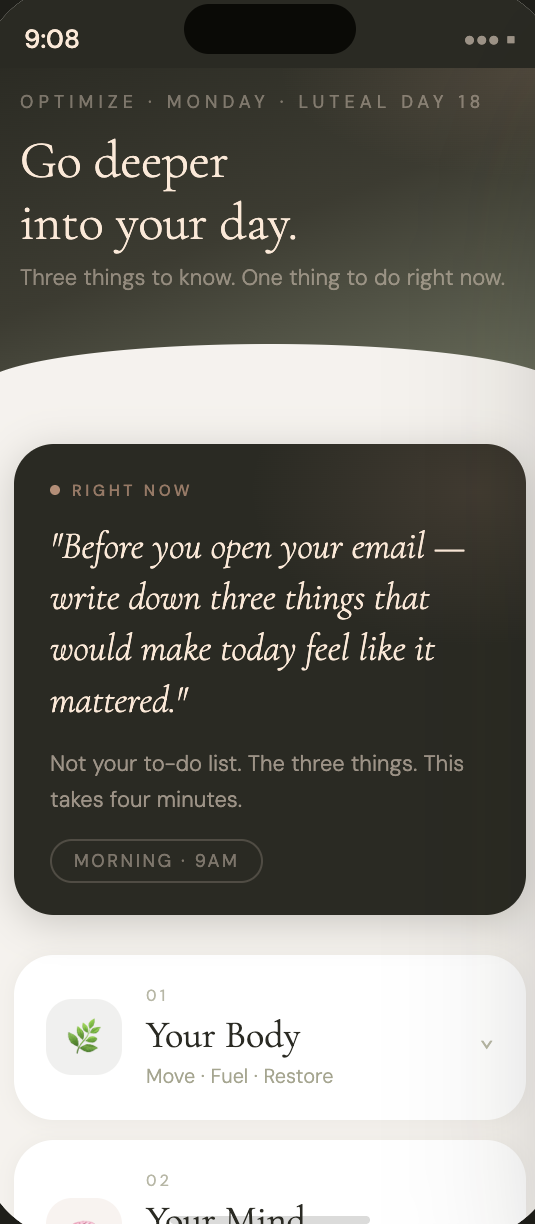 Selah insights screen