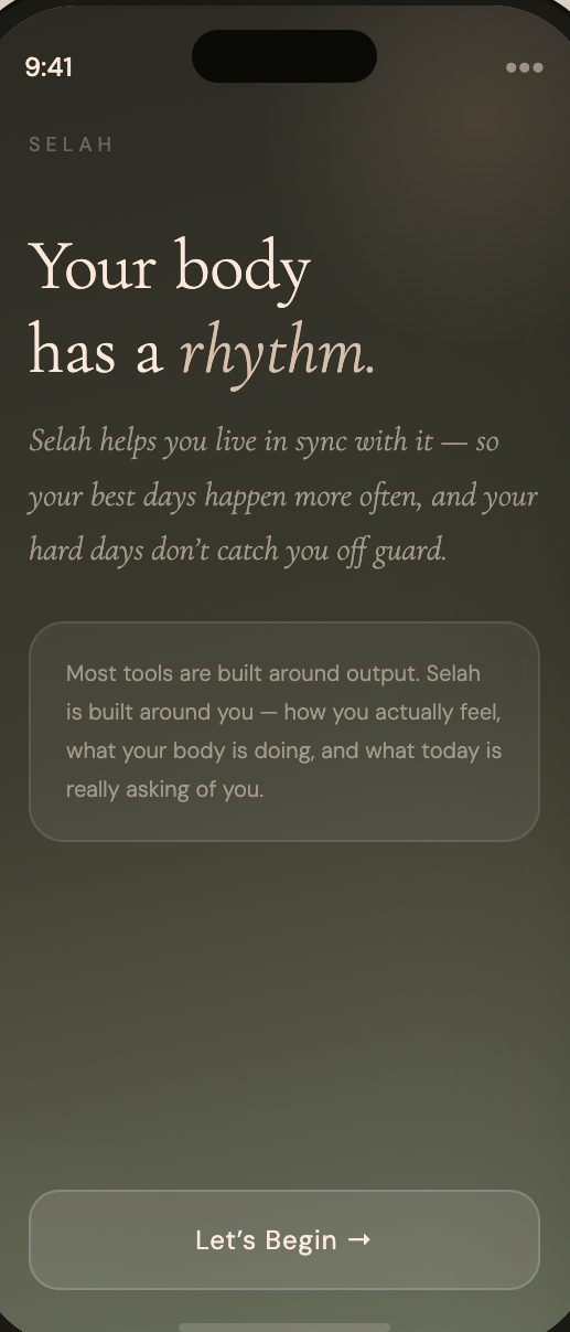 Selah app daily guidance screen